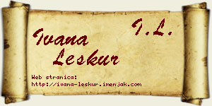 Ivana Leskur vizit kartica